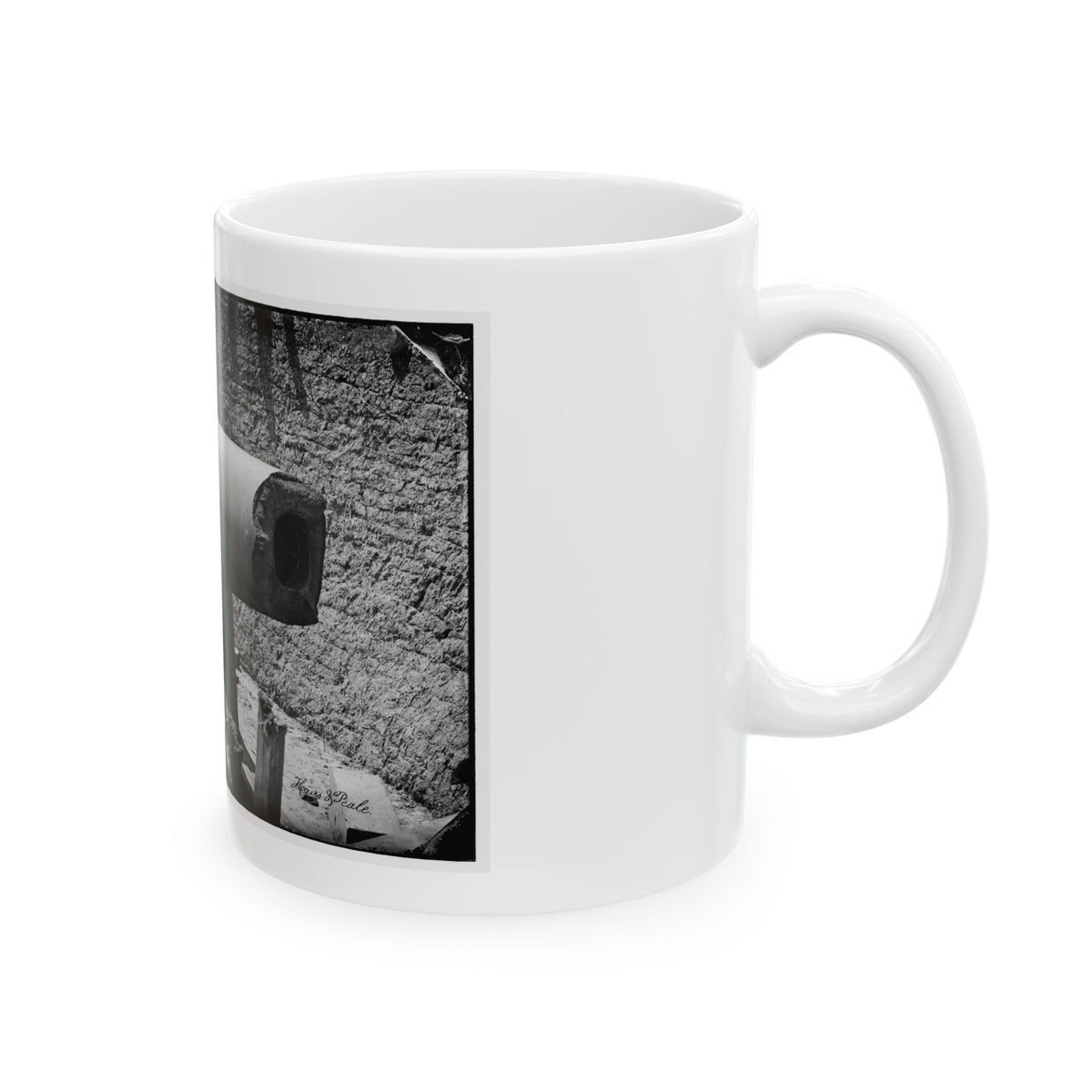 Morris Island, South Carolina. 300-Poinder Parrot Rifle After Bursting Of Muzzle (U.S. Civil War) White Coffee Mug