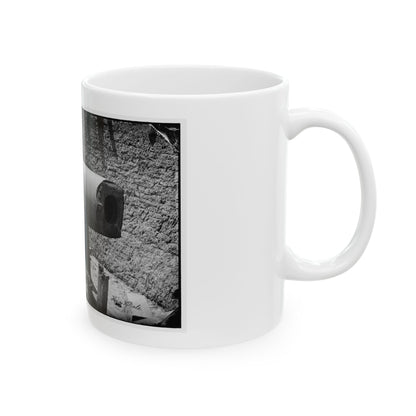 Morris Island, South Carolina. 300-Poinder Parrot Rifle After Bursting Of Muzzle (U.S. Civil War) White Coffee Mug