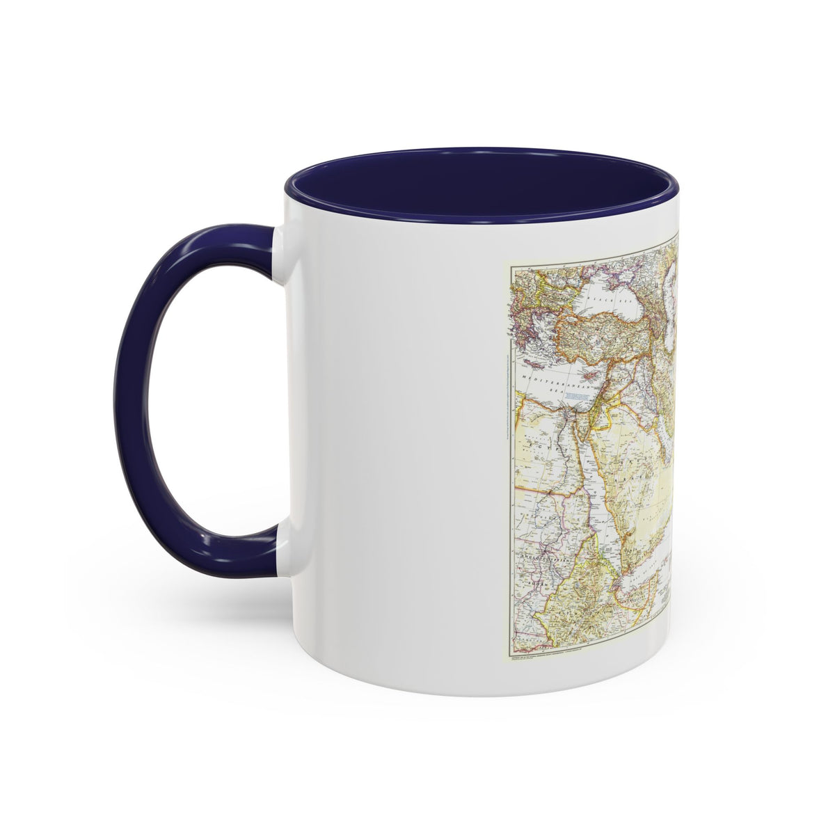 Asia - Southwest (1952) (Map) Accent Coffee Mug