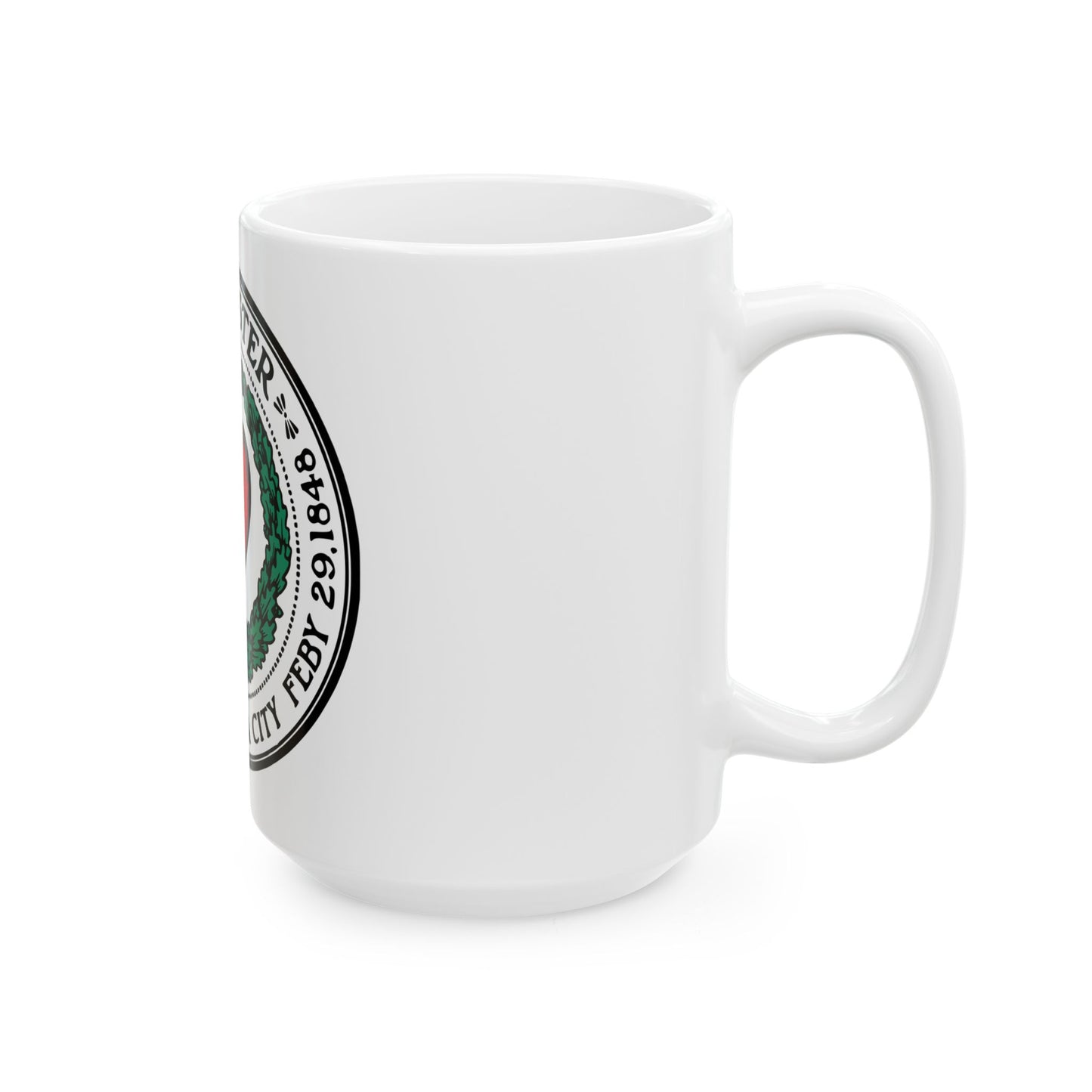 Seal of Worcester Massachusetts - White Coffee Mug