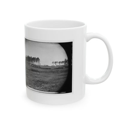 Brandy Station, Virginia. View Of Col. G.H. Sharpe's Quarters. Headquarters, Army Of The Potomac. Bull Ring In The Distance (U.S. Civil War) White Coffee Mug