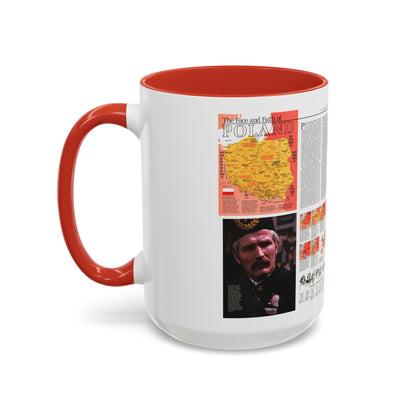 Poland - The Face and Faith 1 (1982) (Map) Accent Coffee Mug