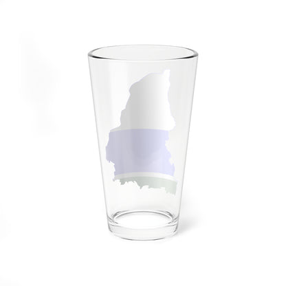 Flag-map of Sverdlovsk Oblast (Russia) Pint Glass 16oz