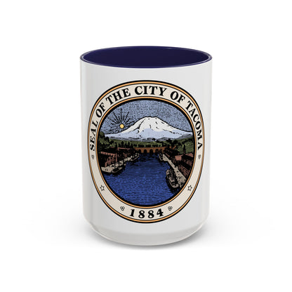 Seal of Tacoma WA - Accent Coffee Mug