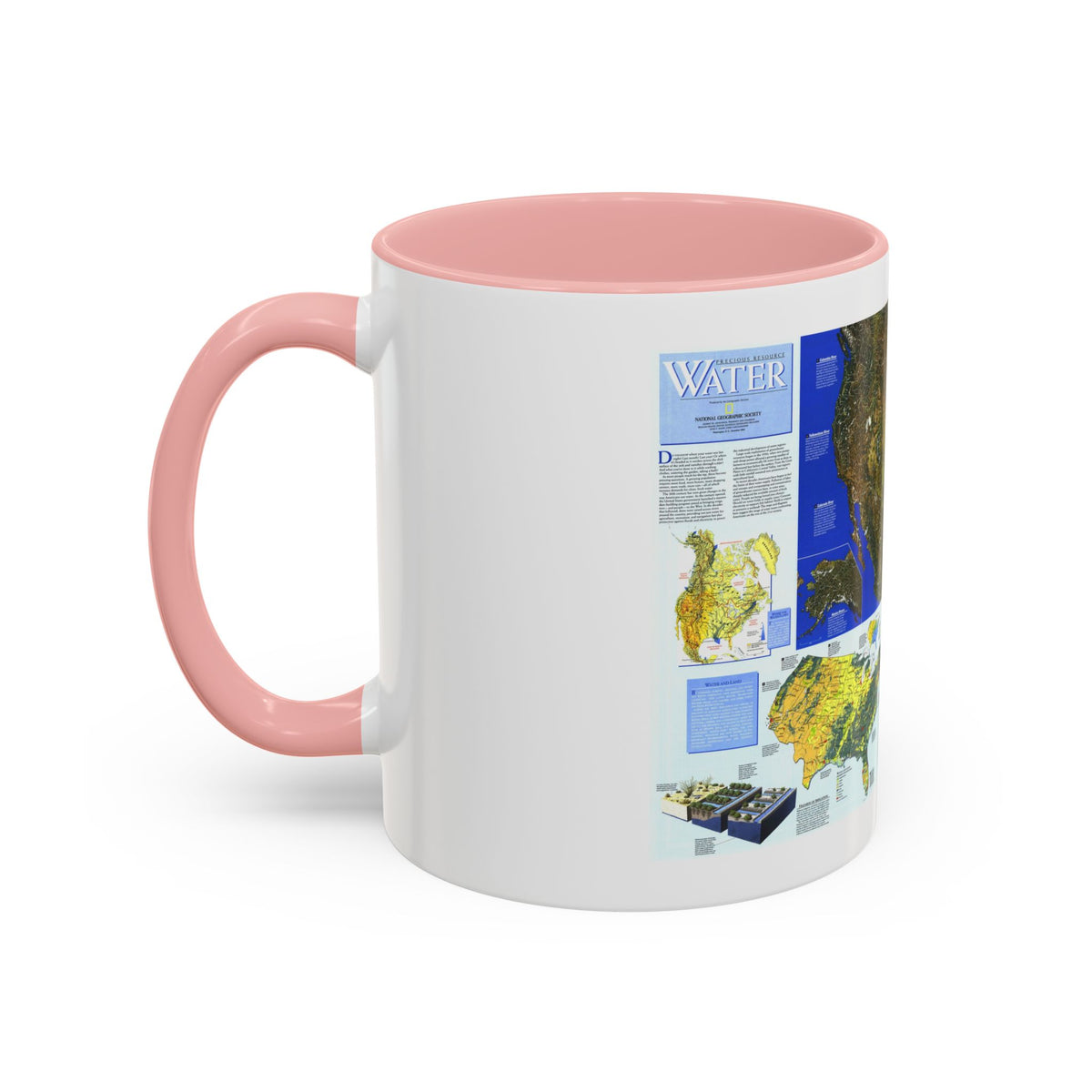 North America - Water- Precious Resource (1993) (Map) Accent Coffee Mug
