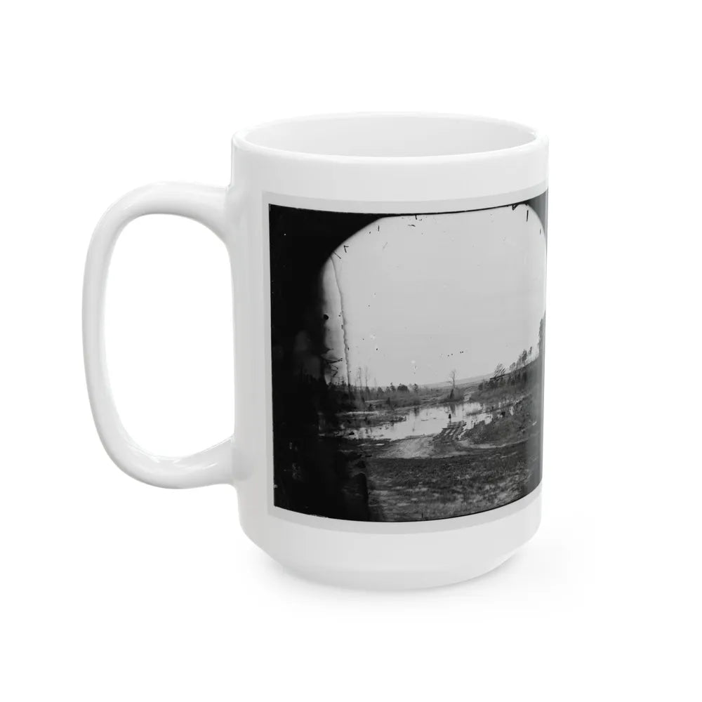 James River, Va. Point Where Army Of The Potomac Crossed In June 1864 (Wyanoke Wharf ) (U.S. Civil War) White Coffee Mug-Go Mug Yourself