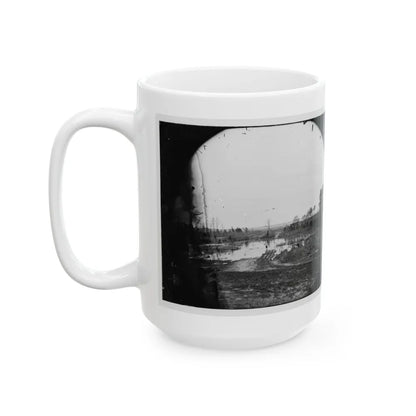 James River, Va. Point Where Army Of The Potomac Crossed In June 1864 (Wyanoke Wharf ) (U.S. Civil War) White Coffee Mug-Go Mug Yourself