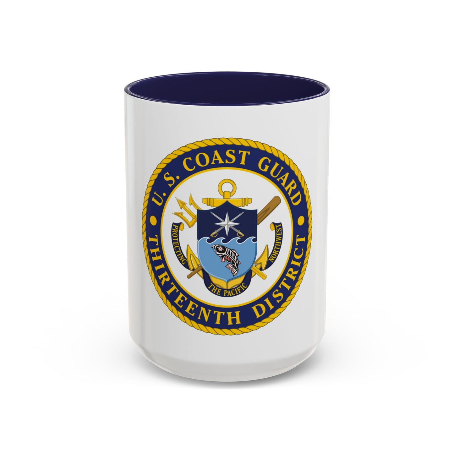 USCG Thirteenth District (U.S. Coast Guard) Accent Coffee Mug