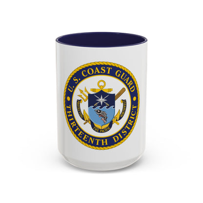 USCG Thirteenth District (U.S. Coast Guard) Accent Coffee Mug