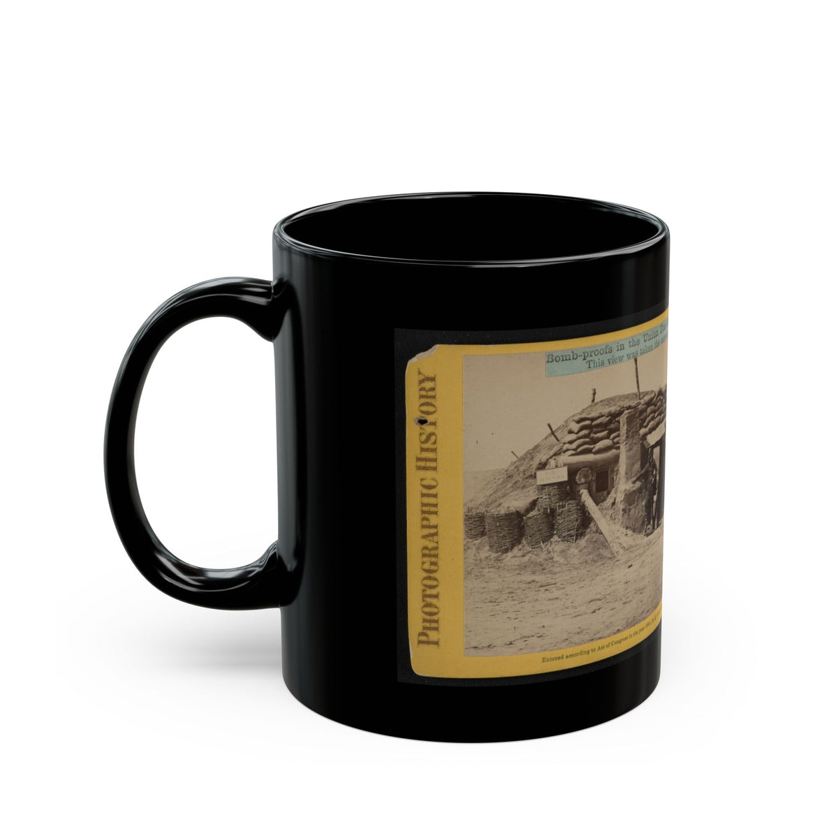 Bomb-Proofs In The Union Fort Sedgwick, Called By The Rebel Soldiers  Fort Hell (U.S. Civil War) Black Coffee Mug