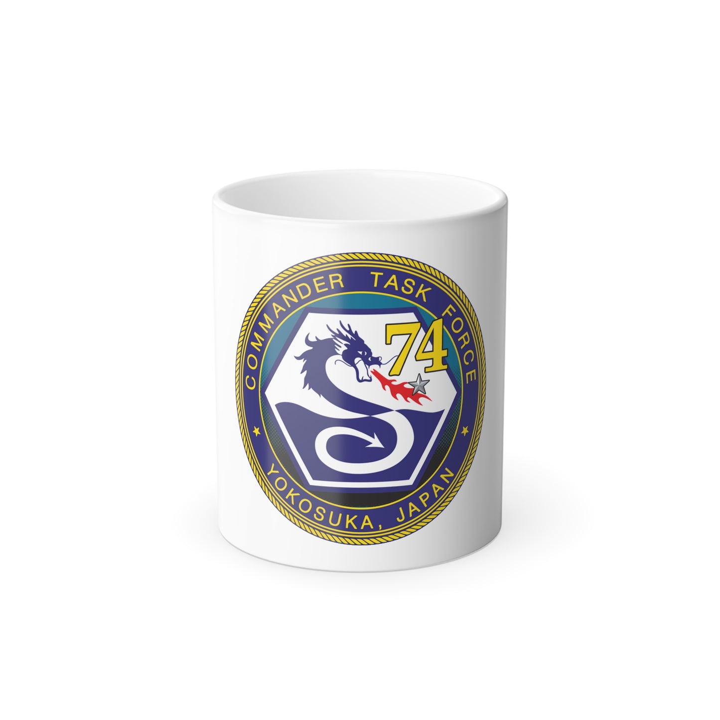CTF 74 Yokosuka Japan Combined Task Force (U.S. Navy) Color Changing Mug 11oz