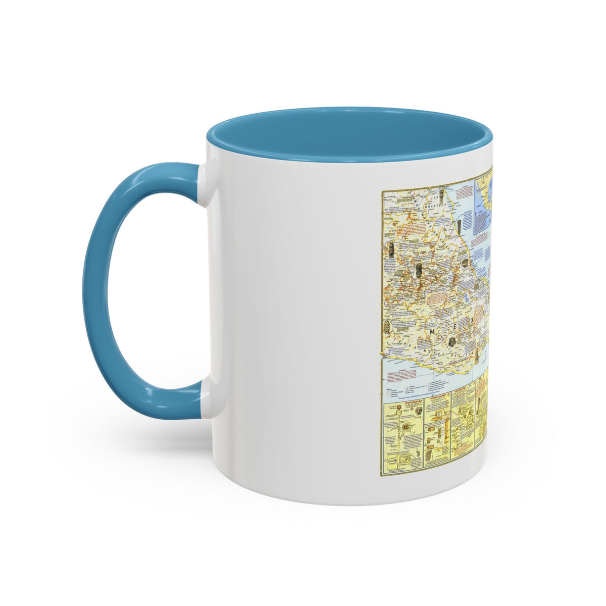 Central America - Archeological Map 1 (1968) (Map) Accent Coffee Mug