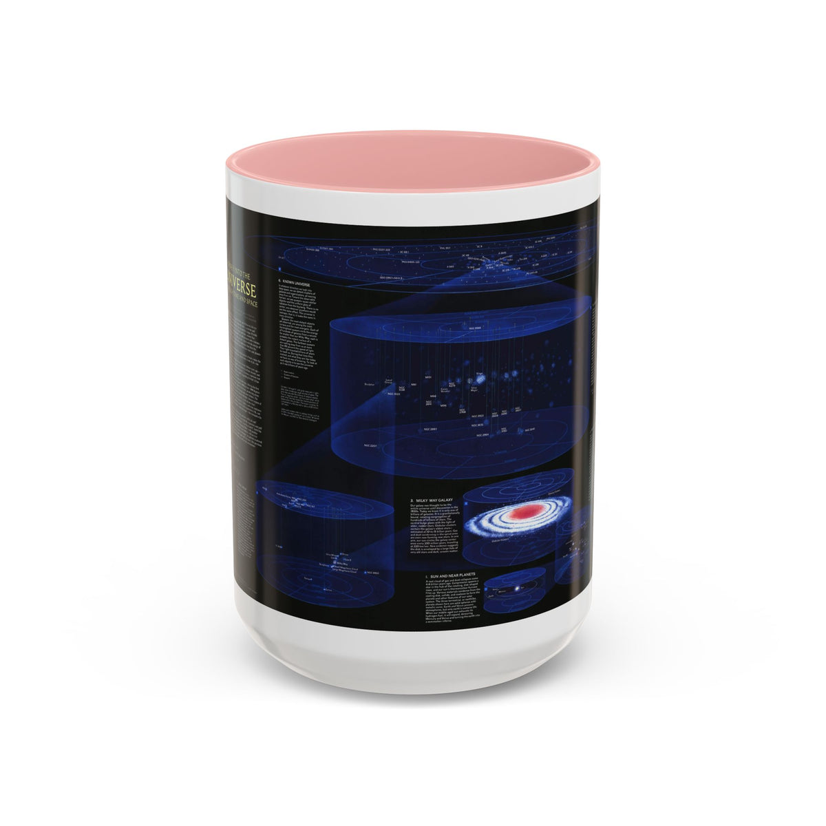 Space - The Universe - Through Time and Space (1983) (Map) Accent Coffee Mug