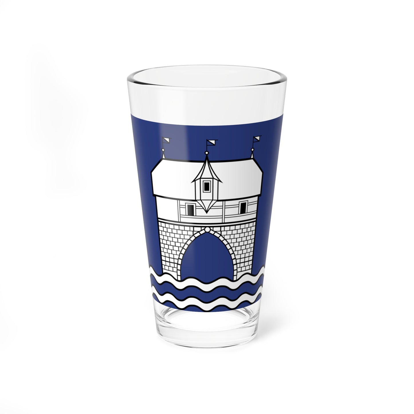 CHE Zurich 1 rechts der Limmat Flag (Switzerland) Pint Glass 16oz