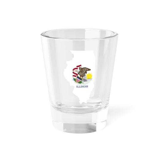 Flag-map of Illinois without stroke (United States) Shot Glass 1.5oz