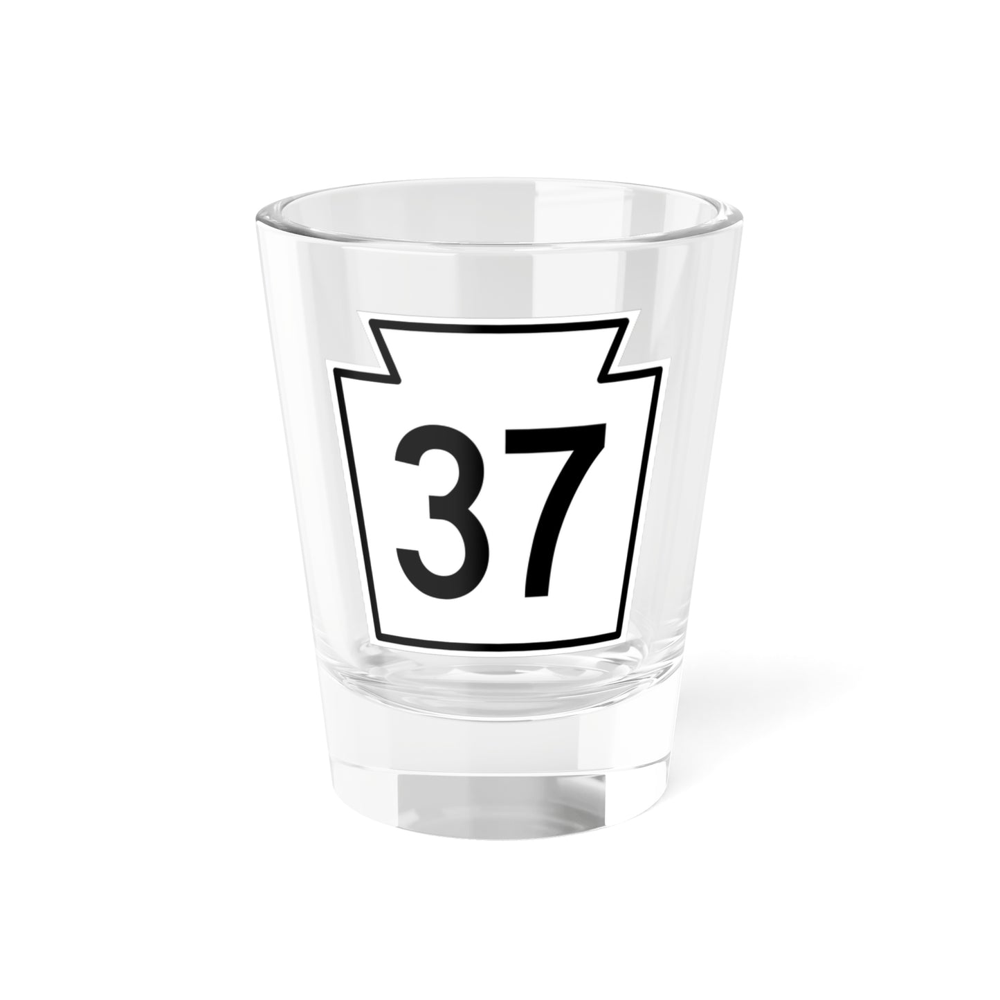 PA-37 1962 (Pennsylvania) (Road Sign) Shot Glass 1.5oz