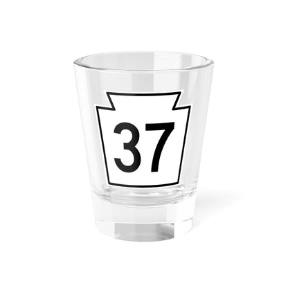 PA-37 1962 (Pennsylvania) (Road Sign) Shot Glass 1.5oz