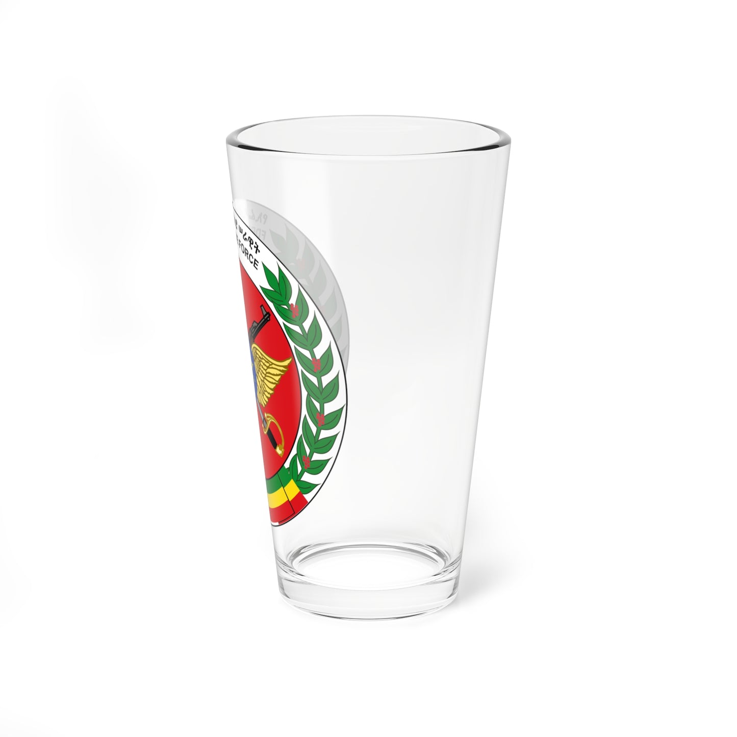 Emblem of the Ethiopian National Defense Force (Ethiopia) (Coat of Arms) Pint Glass 16oz