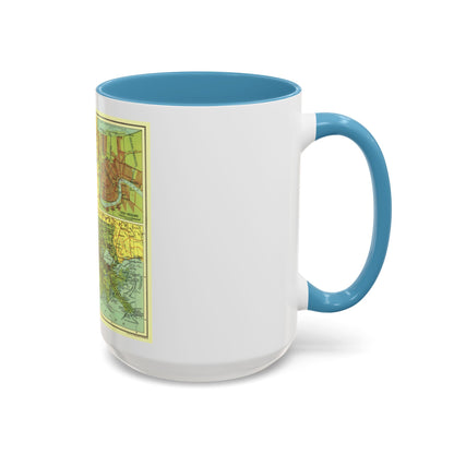 USA - Louisiana (1930) (Map) Accent Coffee Mug