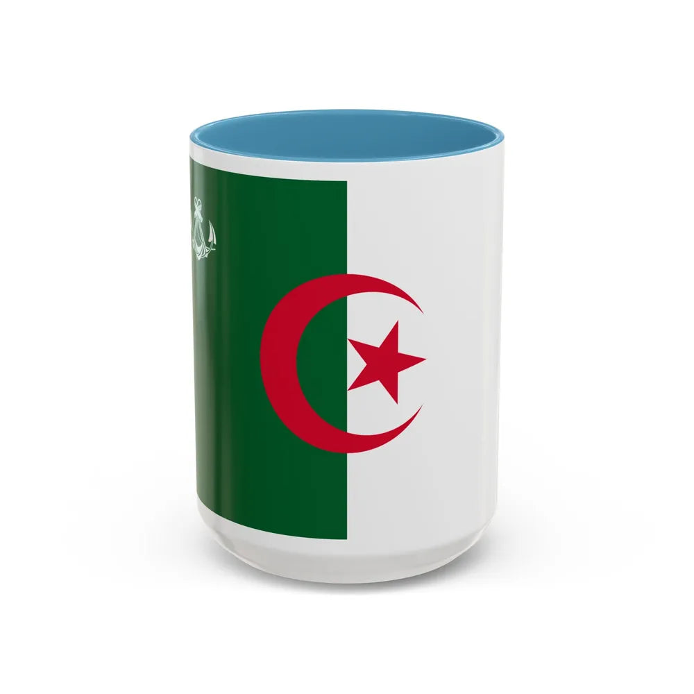 Naval Ensign of Algeria - Accent Coffee Mug-15oz-Light Blue-Go Mug Yourself