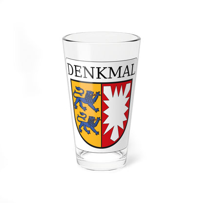 Denkmalplakette Schleswig-Holstein (Denmark) (Coat of Arms) Pint Glass 16oz