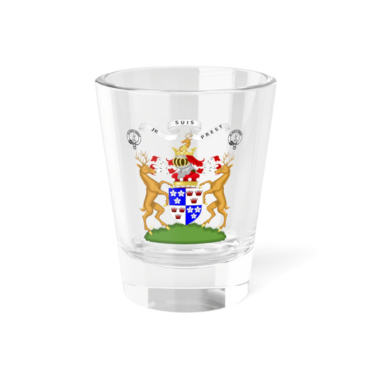 Fraster of Lovat Achievement (Scotland) (Coat of Arms) Shot Glass 1.5oz