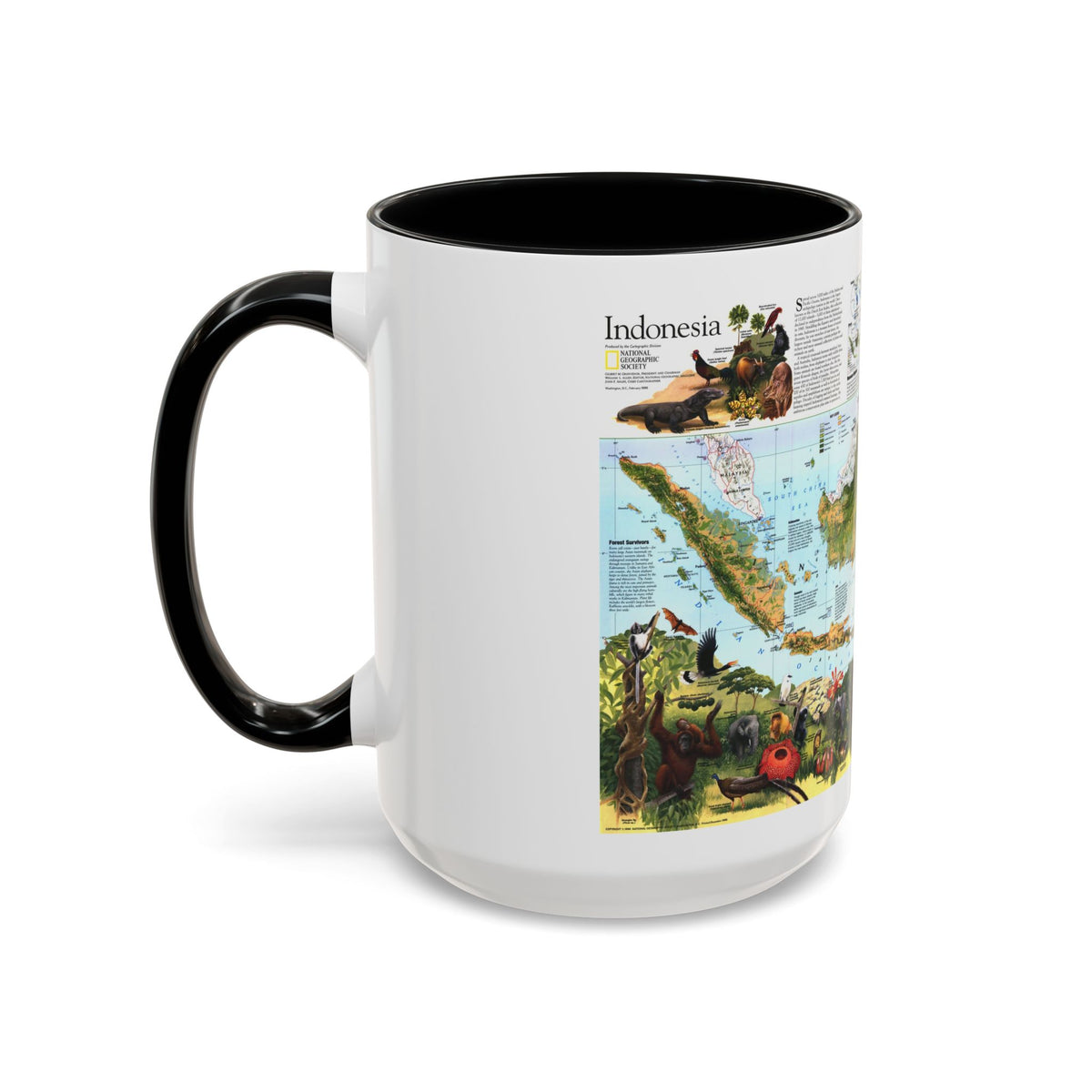 Indonesia 2 (1996) (Map) Accent Coffee Mug