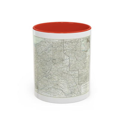 Western Theatre of War (1918) (Map) Accent Coffee Mug