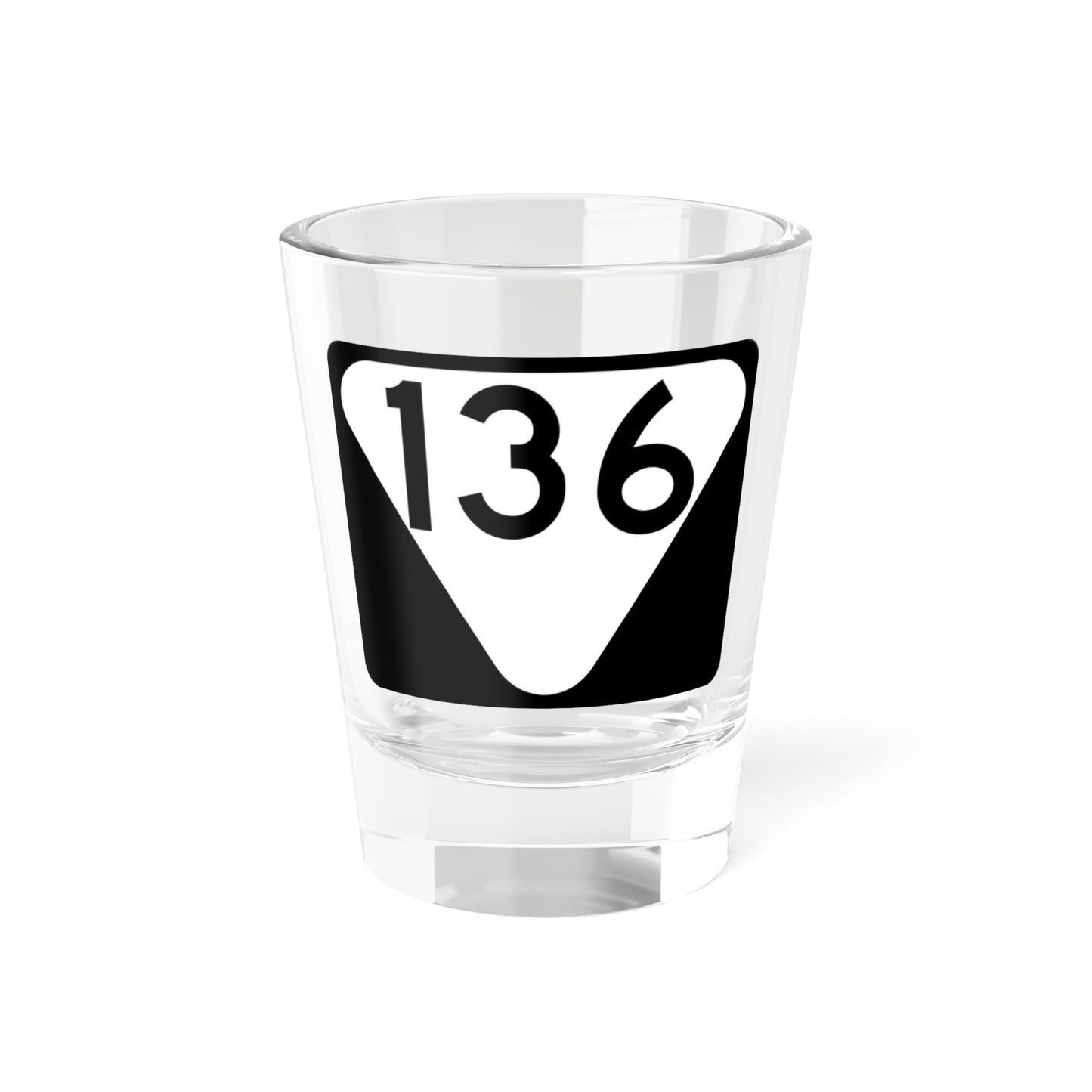 Secondary Tennessee 136 (Tennessee) (Road Sign) Shot Glass 1.5oz