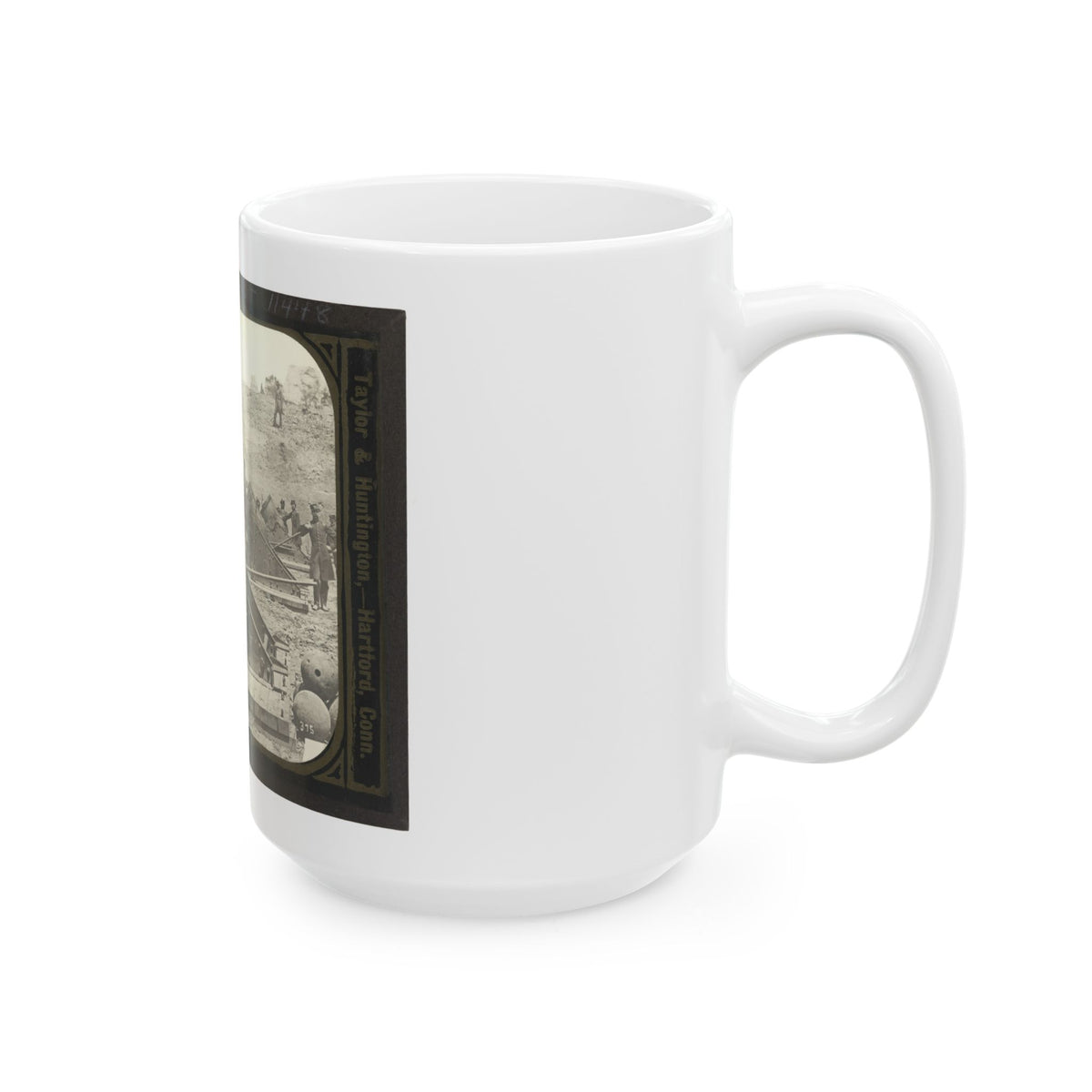 Battery No. 4 Near Yorktown Mounting Ten 13 Inch Mortars Each Weighing 20,000 Pounds. South End (U.S. Civil War) White Coffee Mug