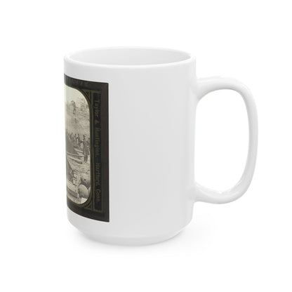 Battery No. 4 Near Yorktown Mounting Ten 13 Inch Mortars Each Weighing 20,000 Pounds. South End (U.S. Civil War) White Coffee Mug