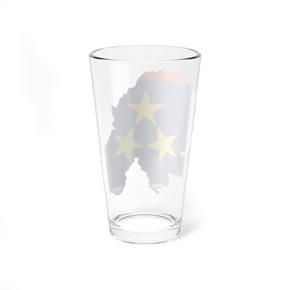 Flag-map of Vojvodina (Serbia) Pint Glass 16oz