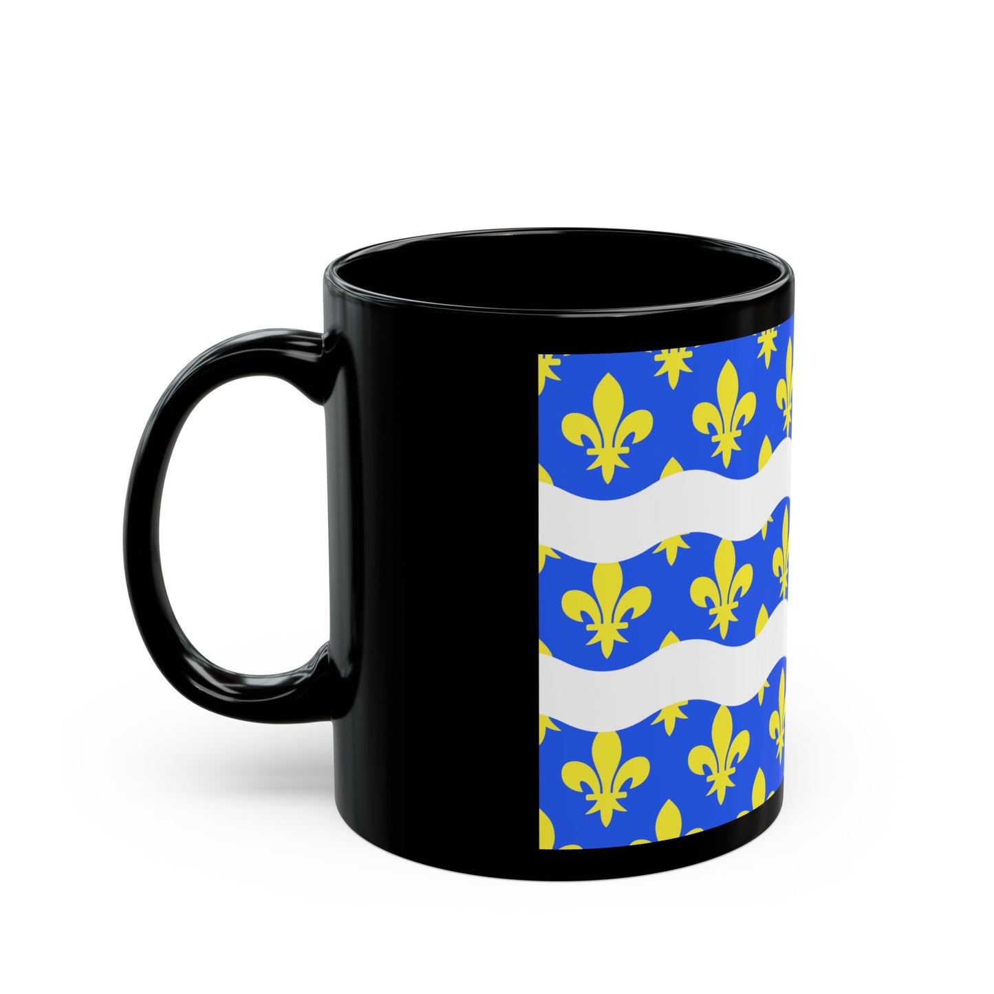 Flag of Seine et Marne France 2 - Black Coffee Mug-Go Mug Yourself