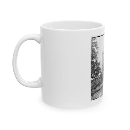 White House Landing, Va., Vicinity. St. Peter's Church, With Federal Soldiers (U.S. Civil War) White Coffee Mug