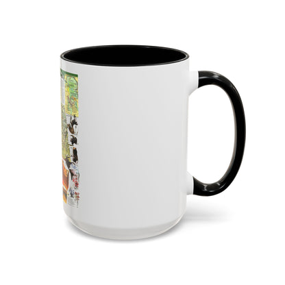 USA - Yellowstone and Grand Teton 2 (1989) (Map) Accent Coffee Mug