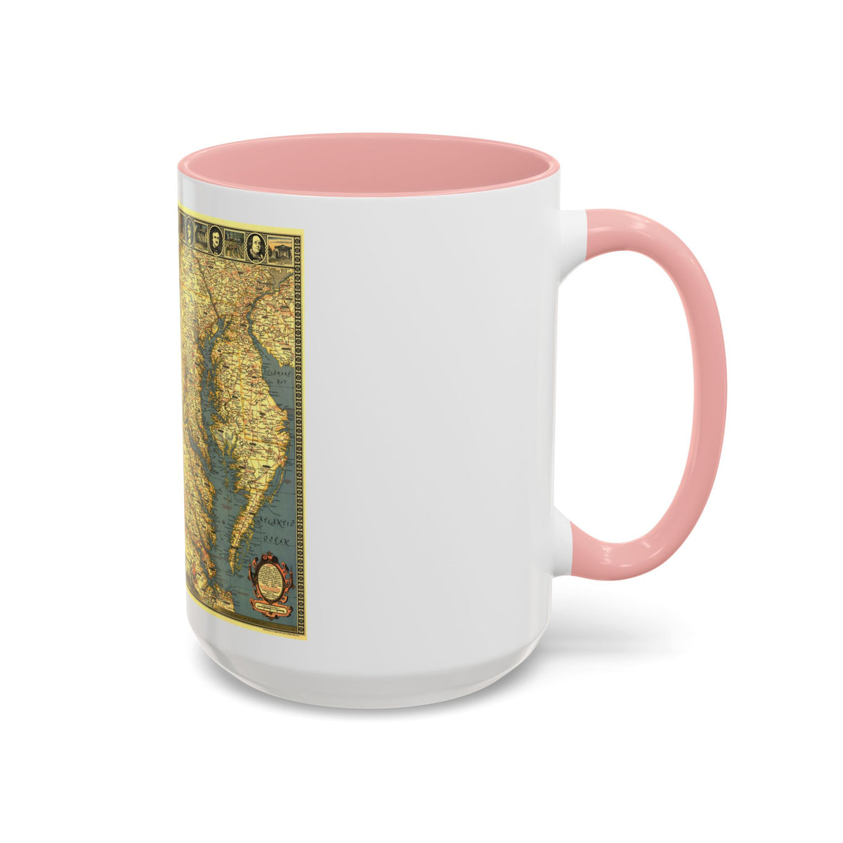 USA - Washington, Historic and Scenic (1939) (Map) Accent Coffee Mug