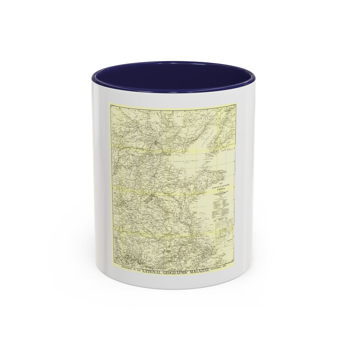 China, North Eastern (1900) (Map) Accent Coffee Mug