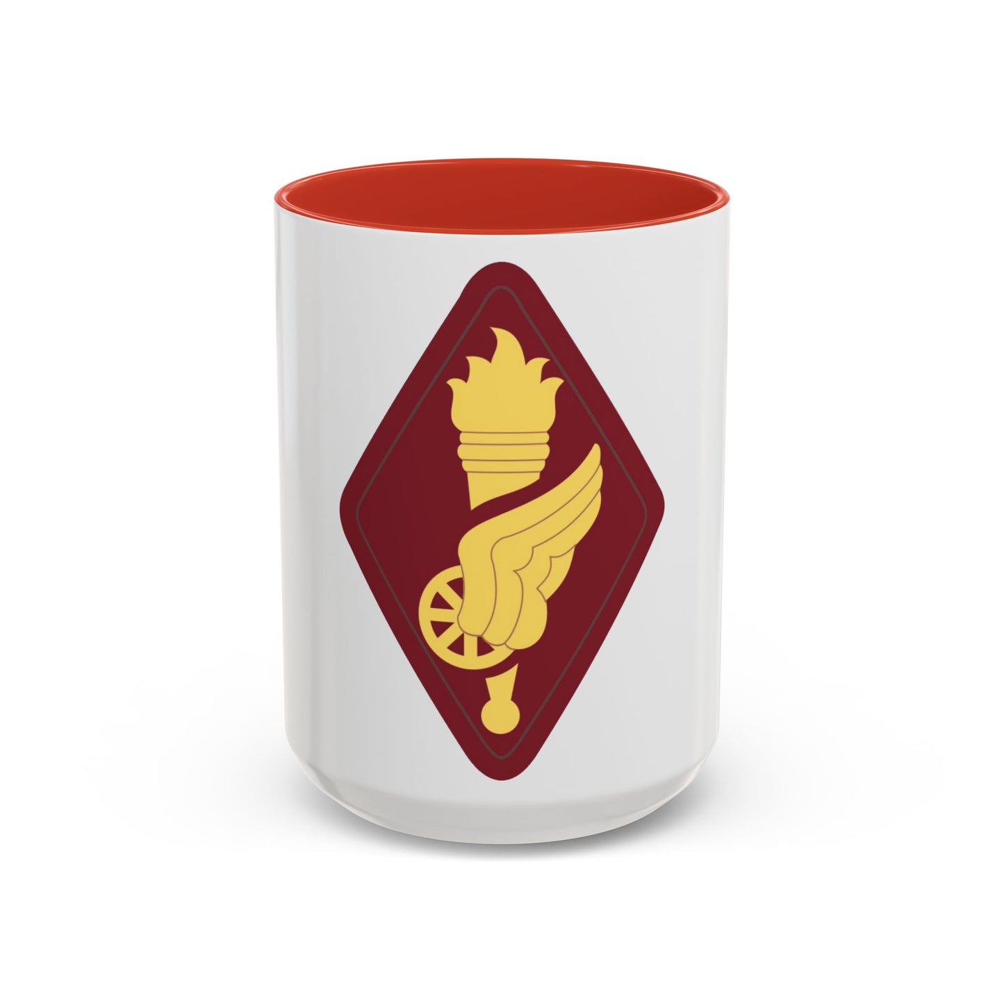 Transportation Center and School (U.S. Army) Accent Coffee Mug-15oz-Red-Go Mug Yourself