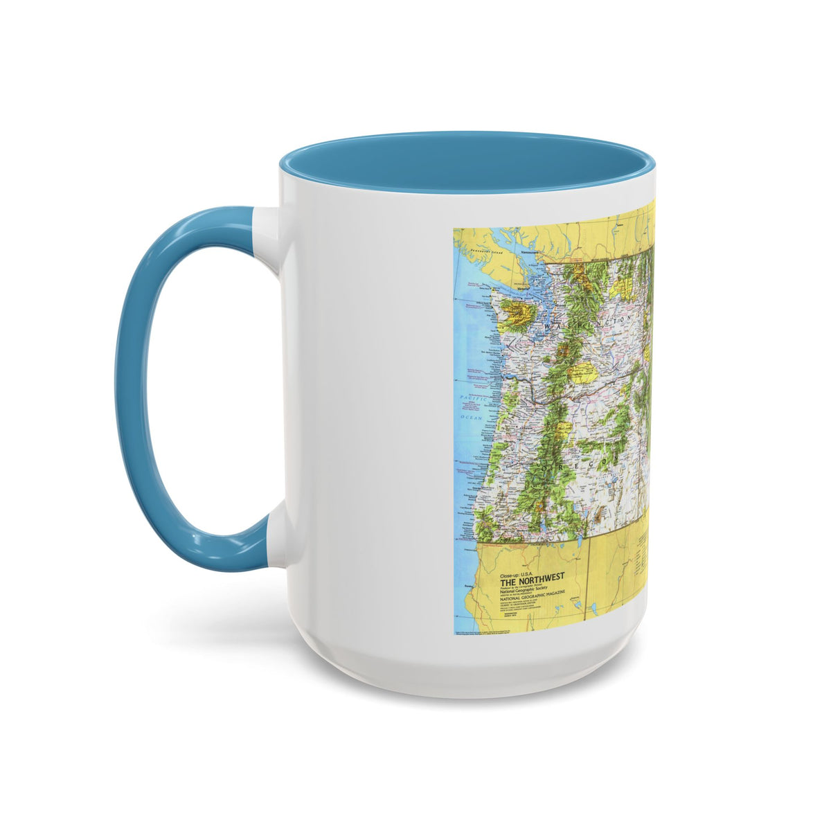 USA - Northwest 1 (1973) (Map) Accent Coffee Mug