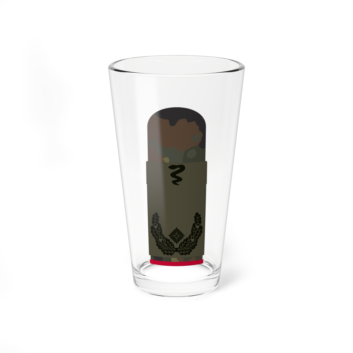 HA OS5 51e Oberstabsveterinär i.G. TM L (Military Rank) Pint Glass 16oz