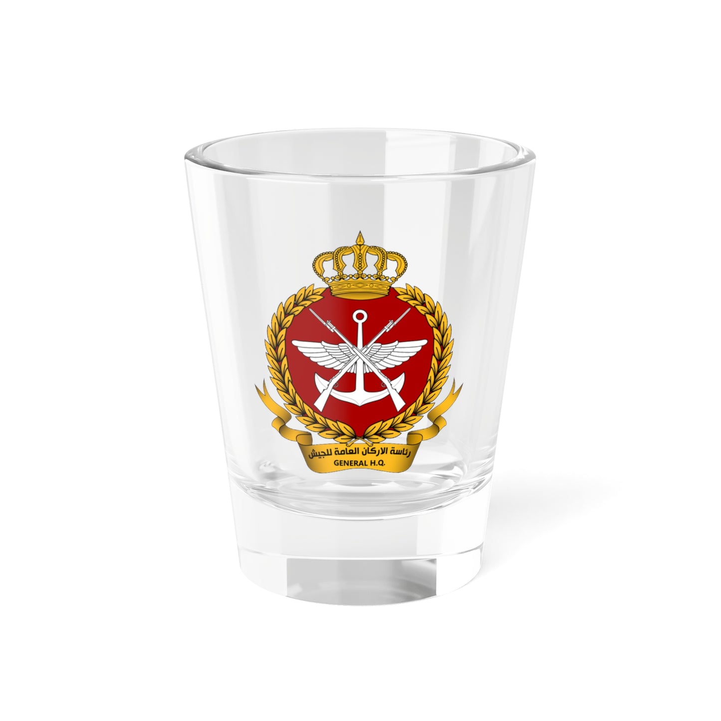 KGSHQ Seal (Kuwait) (Coat of Arms) Shot Glass 1.5oz