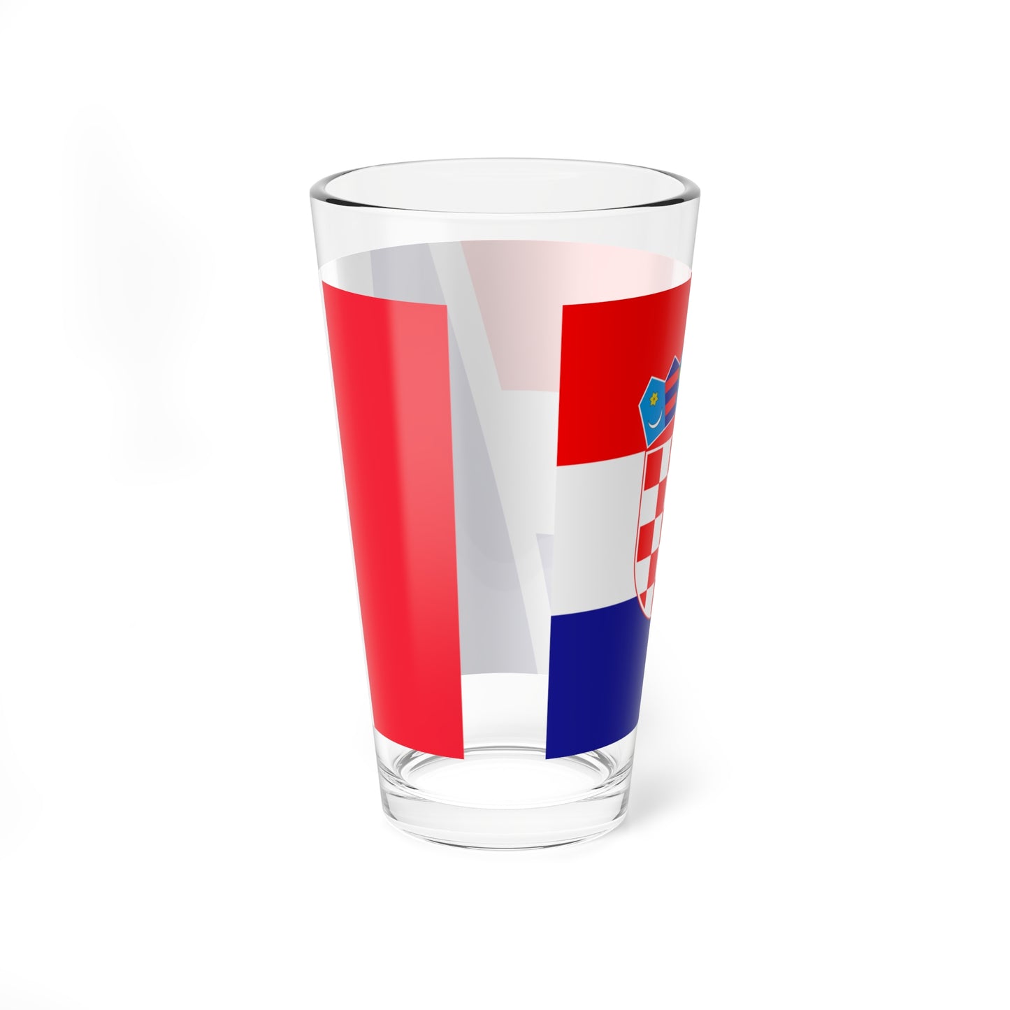 Flag of Croatia and France (Croatia) Pint Glass 16oz