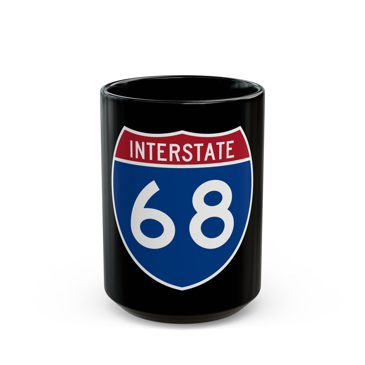 Interstate 68 (U.S. Highways) Black Coffee Mug