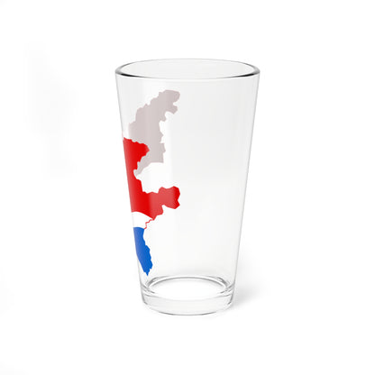 Flag-map of Amur Oblast (Russia) Pint Glass 16oz