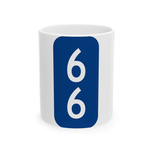 Warren County 66 NY tab (New York) (Road Sign) White Coffee Mug