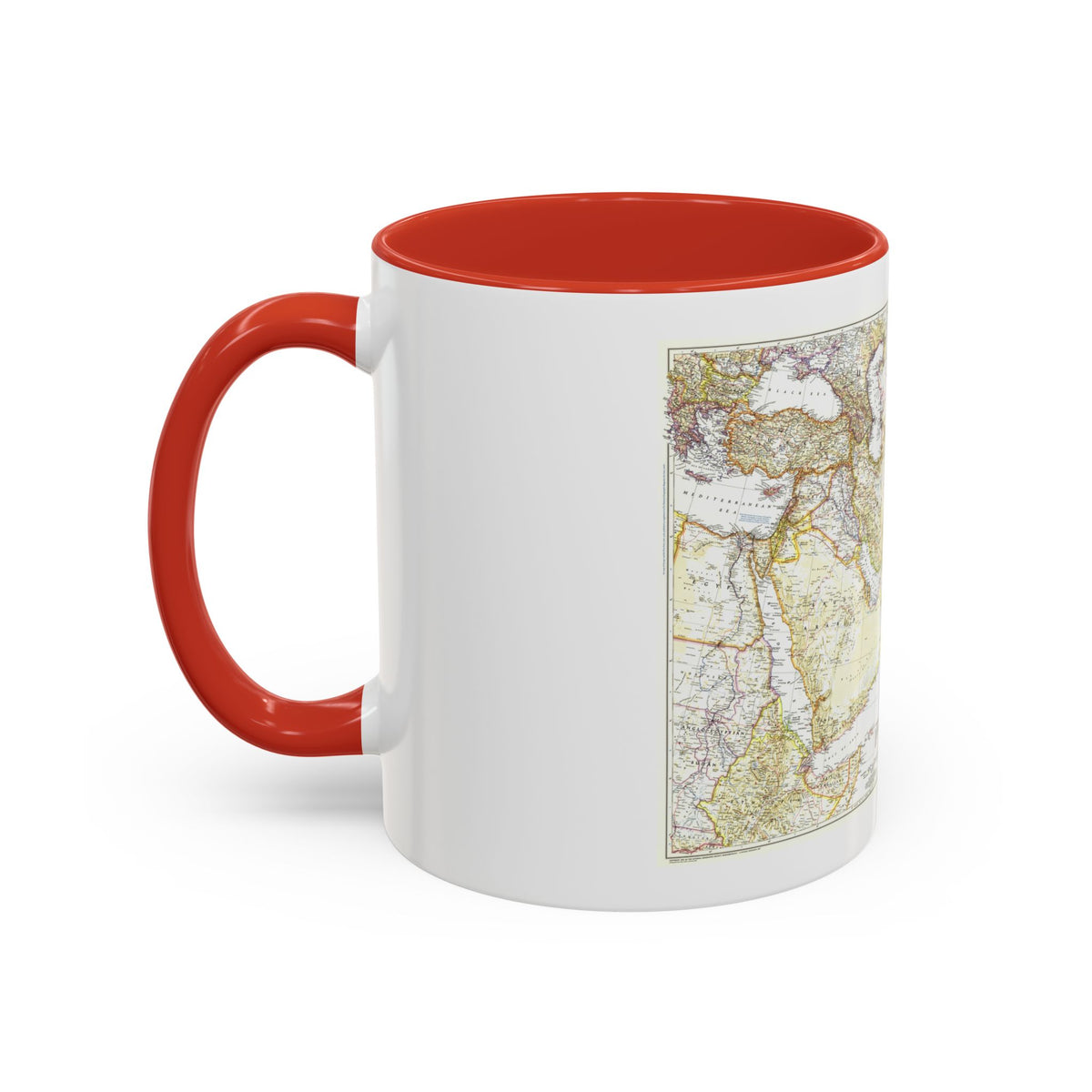 Asia - Southwest (1952) (Map) Accent Coffee Mug