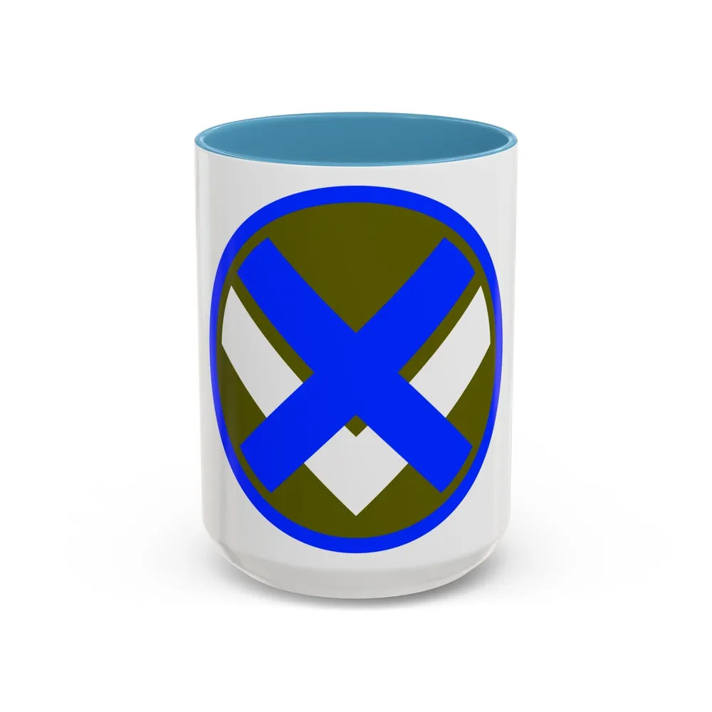 XV Corps (U.S. Army) Accent Coffee Mug-15oz-Light Blue-Go Mug Yourself