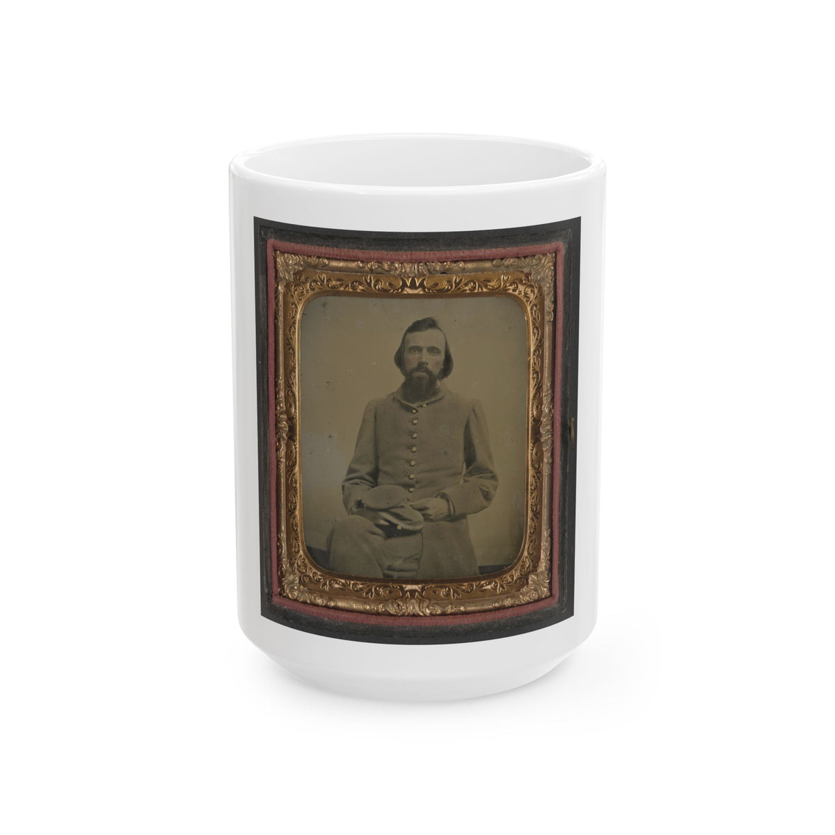 Unidentified Private In Confederate Uniform (U.S. Civil War) White Coffee Mug