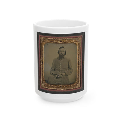 Unidentified Private In Confederate Uniform (U.S. Civil War) White Coffee Mug