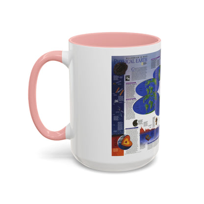 World Map - Physical Earth 2 (1998) (Map) Accent Coffee Mug